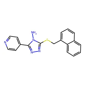 3-(Naphthylmethylthio)-5-(4-pyridyl)-1,2,4-triazole-4-ylamine structure