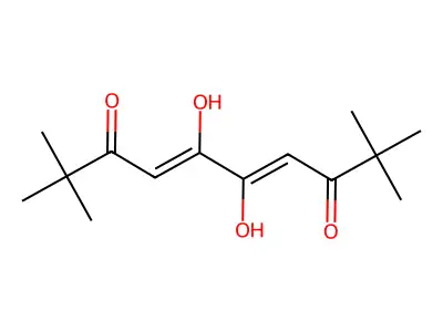 (4Z,6Z)-5,6-dihydroxy-2,2,9,9-tetramethyldeca-4,6-diene-3,8-dione structure