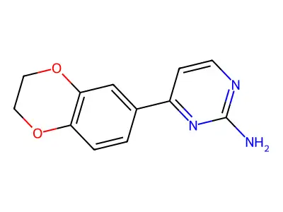 4-(2,3-Dihydro-1,4-benzodioxin-6-yl)pyrimidin-2-amine structure