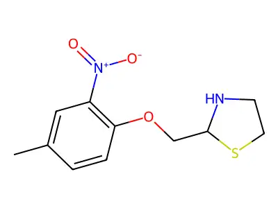 2-[(4-Methyl-2-nitrophenoxy)methyl]-1,3-thiazolidine structure