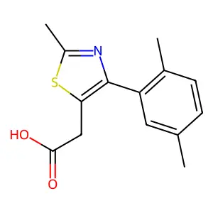 [4-(2,5-Dimethyl-phenyl)-2-methyl-thiazol-5-yl]-acetic acid structure