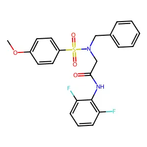 2-[benzyl-(4-methoxyphenyl)sulfonylamino]-N-(2,6-difluorophenyl)acetamide structure