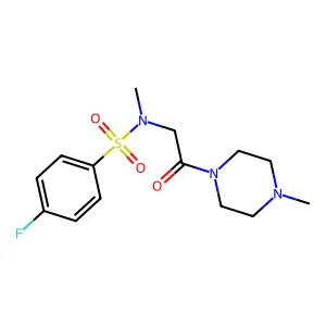 4-fluoro-N-methyl-N-[2-(4-methylpiperazin-1-yl)-2-oxoethyl]benzenesulfonamide structure