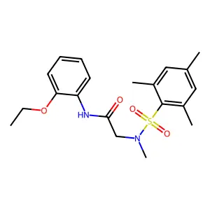 N-(2-ethoxyphenyl)-2-[methyl-(2,4,6-trimethylphenyl)sulfonylamino]acetamide structure
