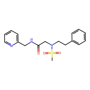 2-[(methylsulfonyl)(2-phenylethyl)amino]-N-(2-pyridinylmethyl)acetamide structure