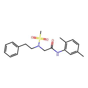 N-(2,5-dimethylphenyl)-2-[(methylsulfonyl)(2-phenylethyl)amino]acetamide structure
