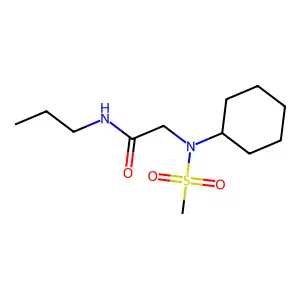 2-[cyclohexyl(methylsulfonyl)amino]-N-propylacetamide structure