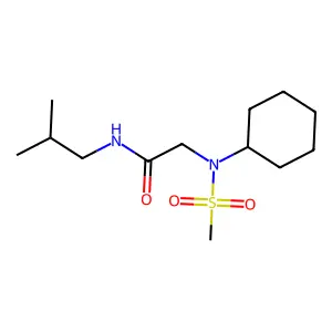 2-[cyclohexyl(methylsulfonyl)amino]-N-(2-methylpropyl)acetamide structure