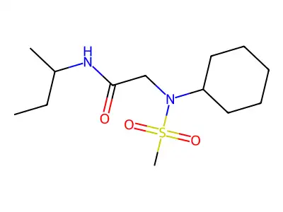 N-(sec-butyl)-2-[cyclohexyl(methylsulfonyl)amino]acetamide structure