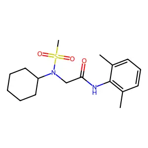2-[cyclohexyl(methylsulfonyl)amino]-N-(2,6-dimethylphenyl)acetamide structure