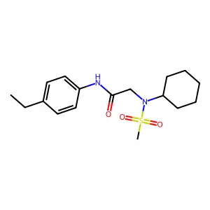 2-[cyclohexyl(methylsulfonyl)amino]-N-(4-ethylphenyl)acetamide structure
