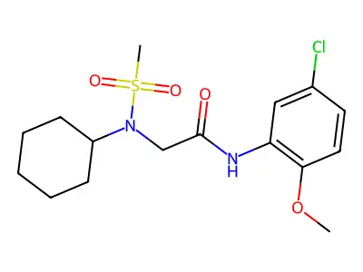 N-(5-chloro-2-methoxyphenyl)-2-[cyclohexyl(methylsulfonyl)amino]acetamide structure