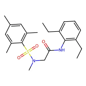 N-(2,6-diethylphenyl)-2-[methyl-(2,4,6-trimethylphenyl)sulfonylamino]acetamide structure