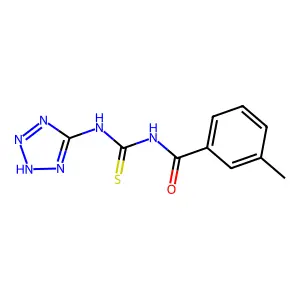 3-methyl-N-(1H-tetrazol-5-ylcarbamothioyl)benzamide structure