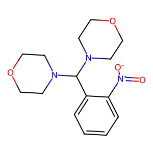 4,4'-((2-Nitrophenyl)methylene)bis(morpholine) structure