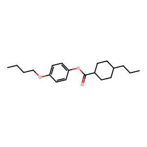 4-Butoxyphenyl 4-propylcyclohexanecarboxylate structure