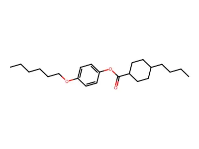 4-(Hexyloxy)phenyl 4-butylcyclohexanecarboxylate structure