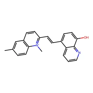 5-(2-(1,6-Dimethyl-1lambda(5)-quinolin-2-yl)vinyl)-8-quinolinol structure