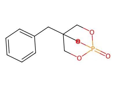2,6,7-Trioxa-1-phosphabicyclo(2.2.2)octane, 4-(phenylmethyl)-, 1-oxide structure