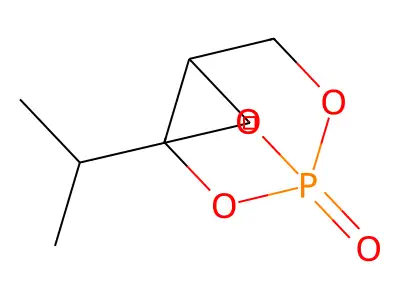 2,6,7-Trioxa-1-phosphabicyclo(2.2.2)octane, 3-(1-methylethyl)-, 1-oxide structure