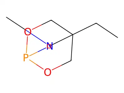 2,6-Dioxa-7-aza-1-phosphabicyclo(2.2.2)octane, 4-ethyl-7-methyl- structure