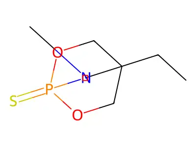 2-Aza-6,7-dioxa-1-phosphabicyclo(2.2.2)octane, 4-ethyl-7-methyl-, 1-sulfide structure