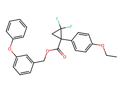 (3-Phenoxyphenyl)methyl 2,2-difluoro-1-(4-ethoxyphenyl)cyclopropanecarboxylate structure