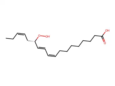 13(s)-Hydroperoxyoctadeca-9,11,15-trienoic acid structure