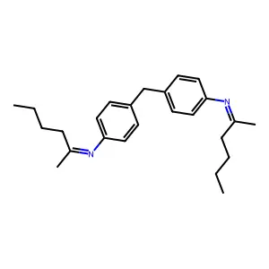 Benzenamine, 4,4'-methylenebis(N-(1-methylpentylidene)- structure
