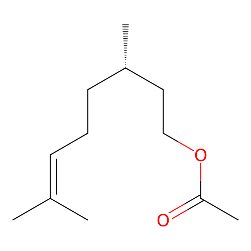 Citronellol acetate, (S)- structure