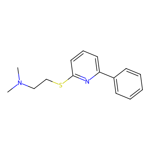Dimethyl({2-[(6-phenylpyridin-2-yl)sulfanyl]ethyl})amine structure