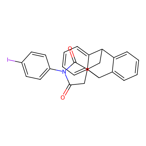 (3'R,9S,10S)-1'-(4-iodophenyl)-9,10-dihydrospiro[9,10-ethanoanthracene-12,3'-pyrrolidine]-2',5'-dione structure