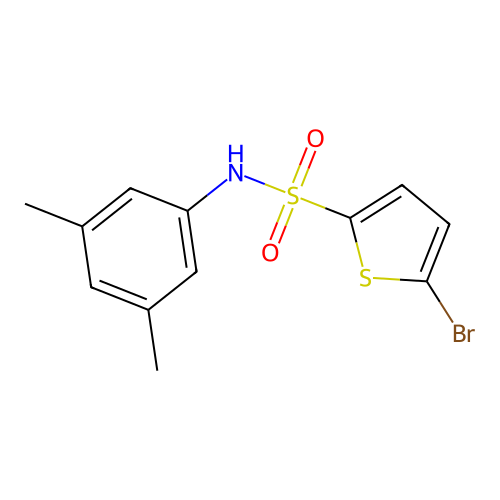 5-bromo-N-(3,5-dimethylphenyl)-2-thiophenesulfonamide structure