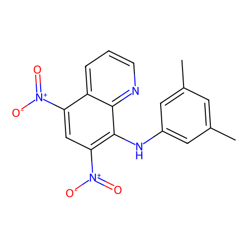 N-(3,5-dimethylphenyl)-5,7-dinitroquinolin-8-amine structure