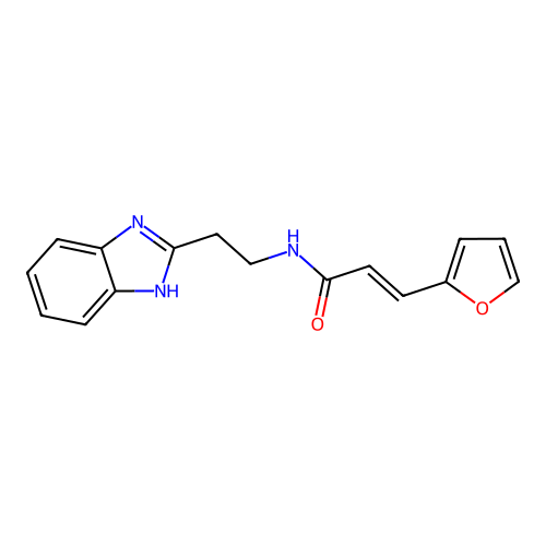 (2E)-N-[2-(1H-benzimidazol-2-yl)ethyl]-3-(furan-2-yl)prop-2-enamide structure