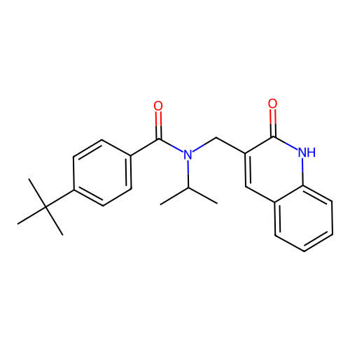4-tert-butyl-N-[(2-oxo-1H-quinolin-3-yl)methyl]-N-propan-2-ylbenzamide structure