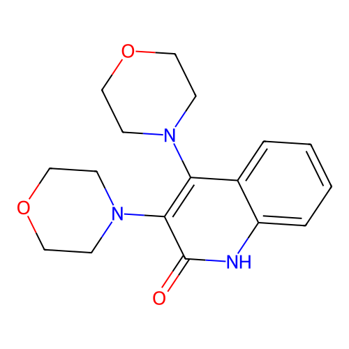 3,4-Di(morpholin-4-yl)quinolin-2-ol structure