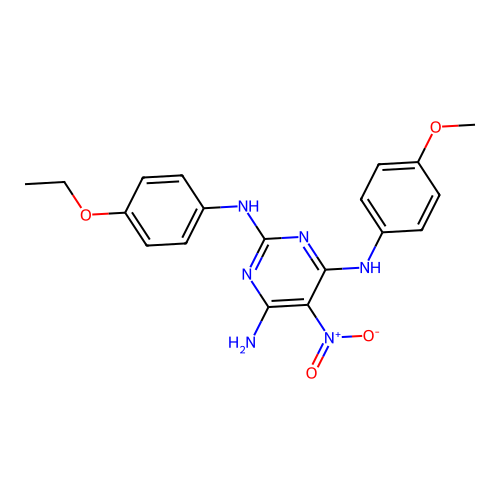 N2-(4-Ethoxyphenyl)-N4-(4-methoxyphenyl)-5-nitropyrimidine-2,4,6-triamine structure