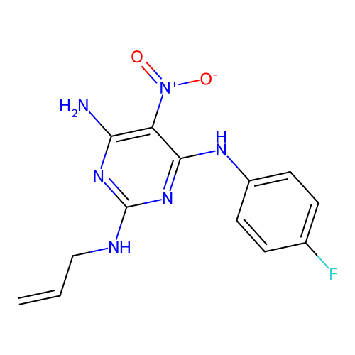 [6-Amino-5-nitro-2-(prop-2-enylamino)pyrimidin-4-yl](4-fluorophenyl)amine structure