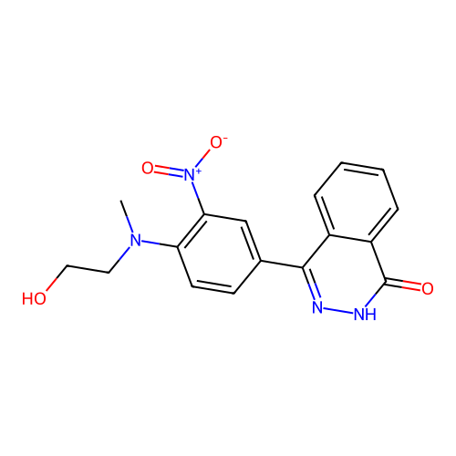 4-{4-[(2-hydroxyethyl)(methyl)amino]-3-nitrophenyl}phthalazin-1(2H)-one structure