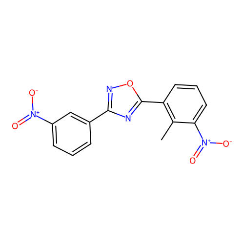 5-(2-Methyl-3-nitrophenyl)-3-(3-nitrophenyl)-1,2,4-oxadiazole structure