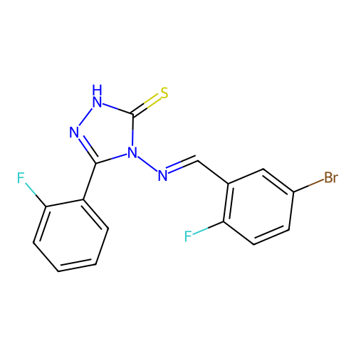 4-((5-BR-2-Fluorobenzylidene)amino)-5-(2-fluorophenyl)-4H-1,2,4-triazole-3-thiol structure