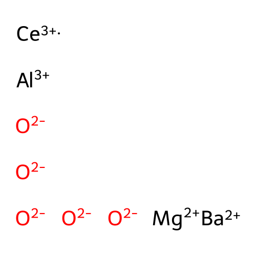 Aluminum barium cerium magnesium oxide structure