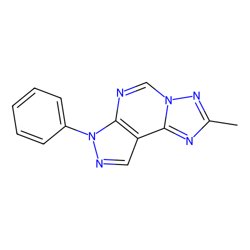 2-Methyl-6-phenyl-6H-1,3,3a,5,6,7-hexaaza-as-indacene structure