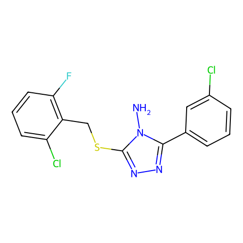 C15H11Cl2FN4S structure