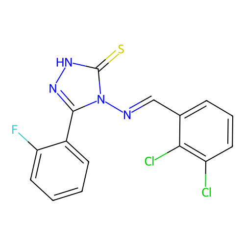 4-((2,3-Dichlorobenzylidene)amino)-5-(2-fluorophenyl)-4H-1,2,4-triazole-3-thiol structure