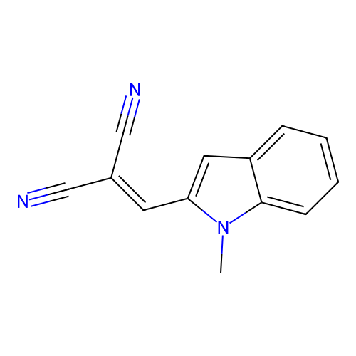 2-(1-Methyl-1H-indol-2-ylmethylene)-malononitrile structure