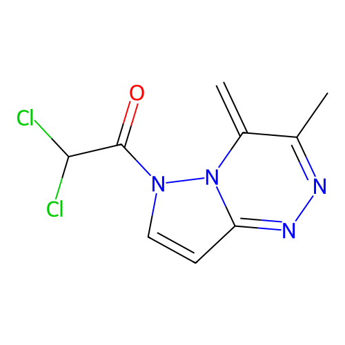 6- -4,6-dihydro-3-methyl-4-methylenepyrazolo[5,1-c]-as-triazine structure