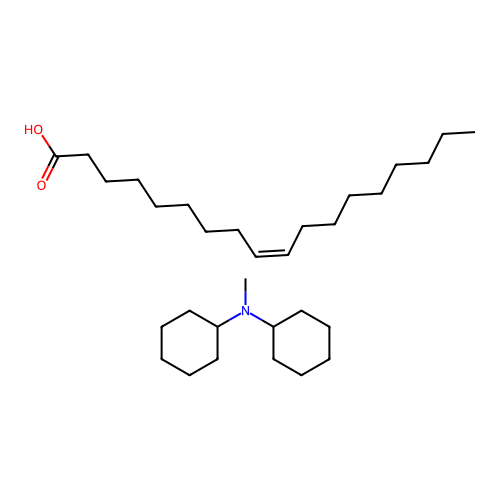 N-Methyldicyclohexylamine, oleate structure