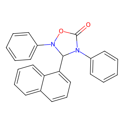 3-(Naphthalen-1-yl)-2,4-diphenyl-1,2,4-oxadiazolidin-5-one structure